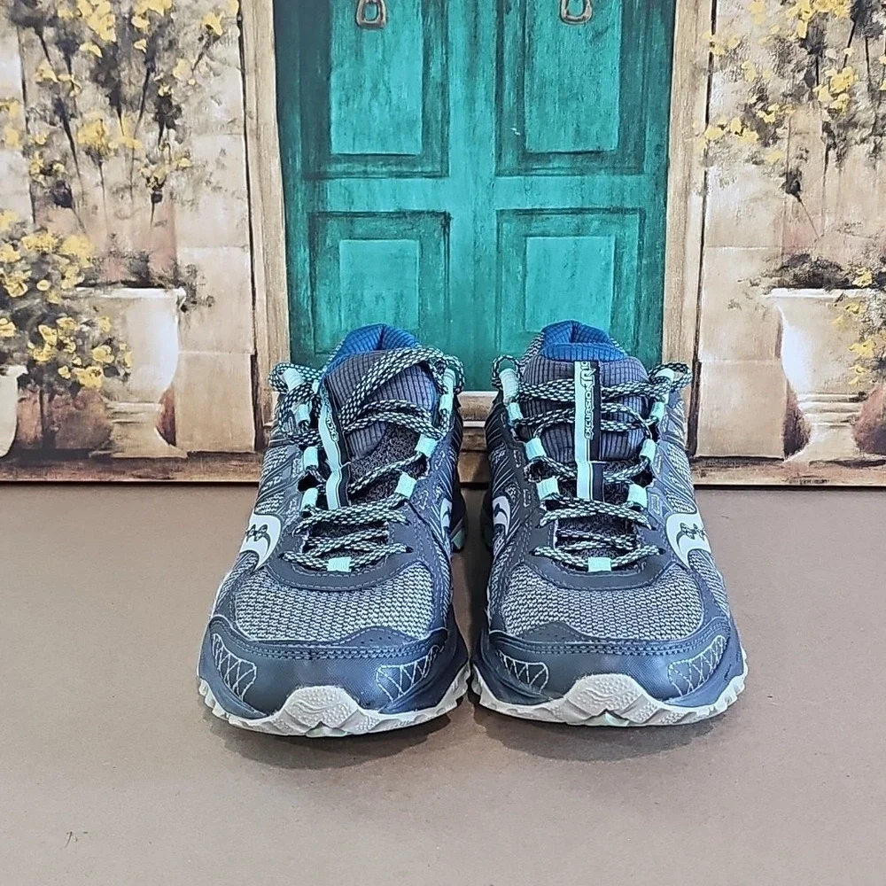 Saucony Excursion TR 10 Running Shoes, #S15322-2, Grey/Light Blue, Womens US 9